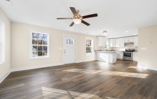 empty house with kitchen