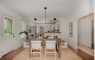 White Kitchen and Dining Room